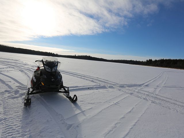 Taking a break from the trails on one of many lakes that are within Duck Mountains.