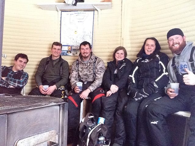 Stopped off at "The Bin" for a warm-up and grub with great friends and family