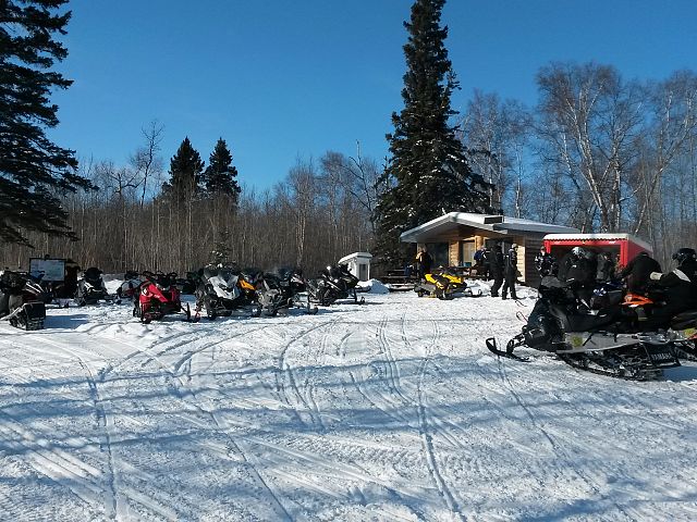 Lots of Riders out for a Great Day of Snowmobiling