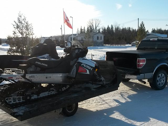 Loaded up looking for deeper snow. Heading north...