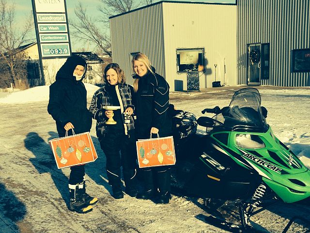 Sledding and shoppin