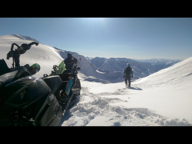 exploring for new lines with the crew 