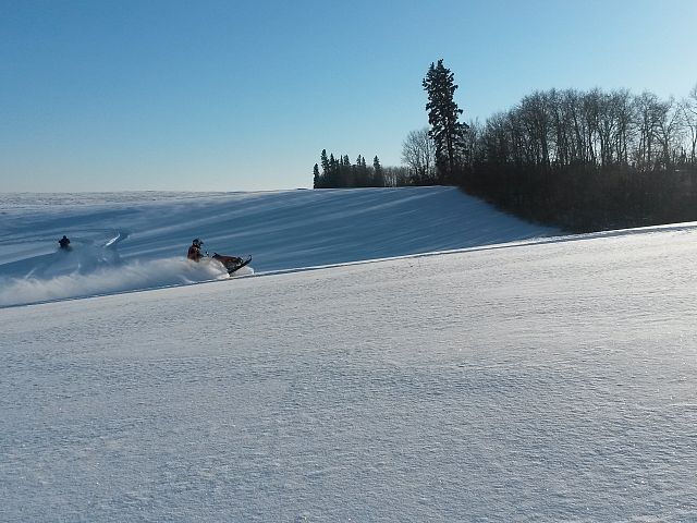 Soft snow on a beautiful day