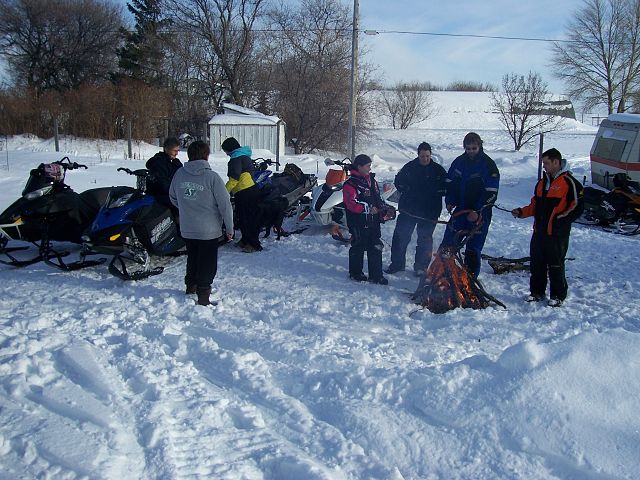 A perfect end to a great day of sledding with the family.