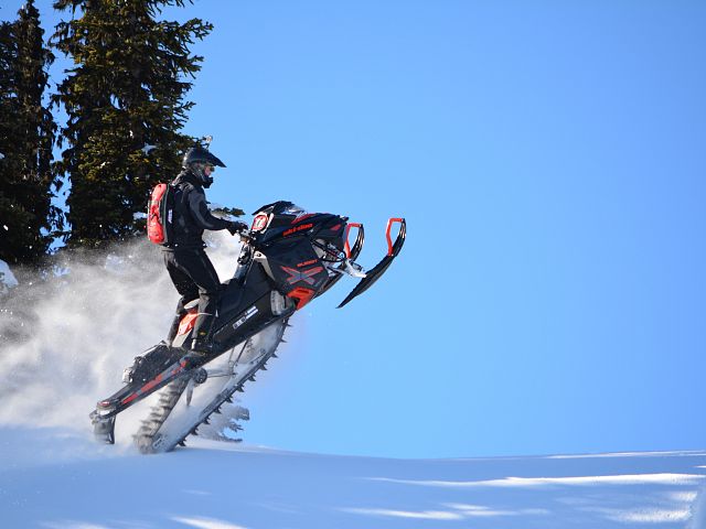 Coming off a jump after a climb