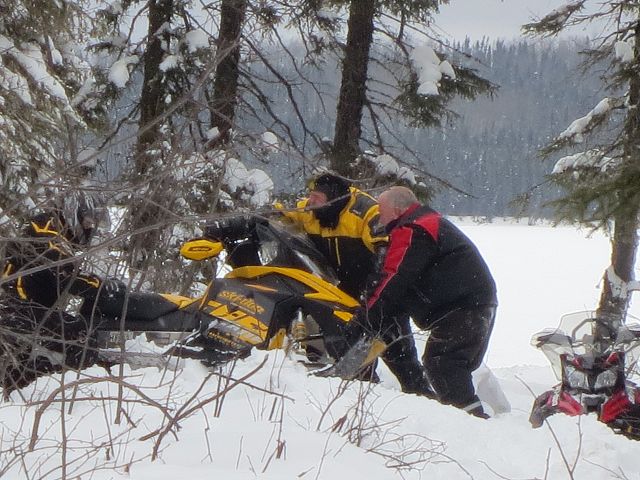 Deep snow just off the trails. 