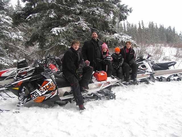Lozej Family out for a family ride on the Rachelle Trail 