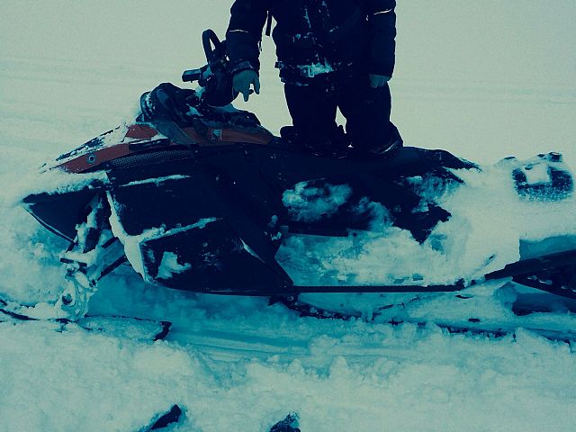 Found a sled under all the snow 