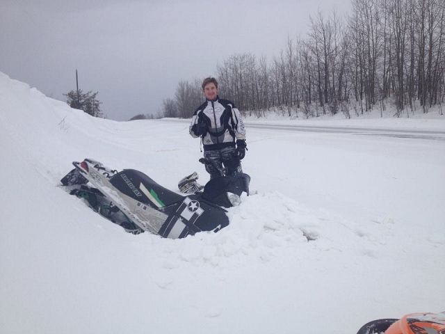 grader bank was only half way frozen