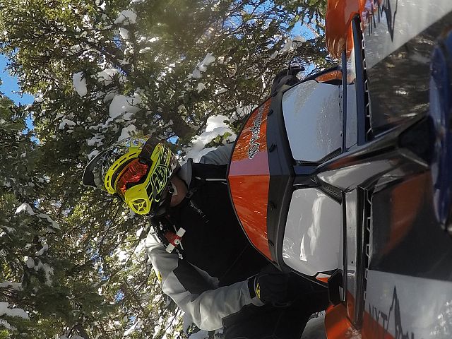 Sidehilling through the trees 