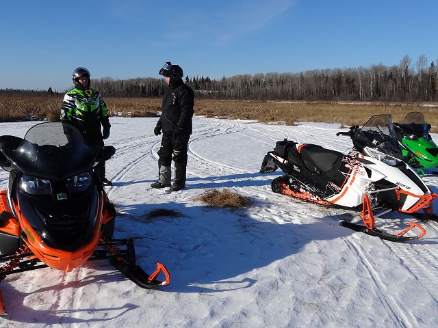 Our grass catchers...I mean ice scratchers worked well allowing us to ride early on slow starting season.