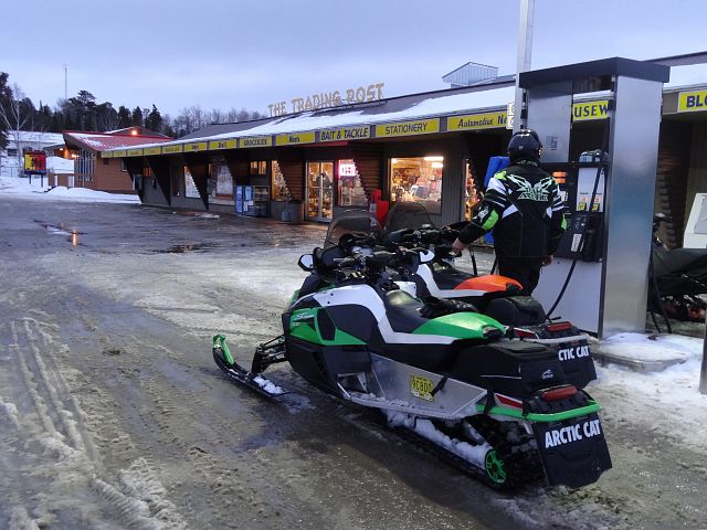 Fueling up for the ride back to Manitoba