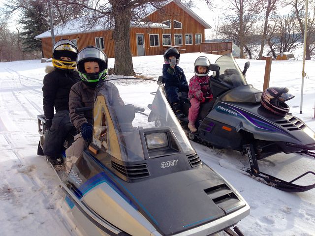 Neil, Josh, Paul, Chelsies 1st ride of the season. 