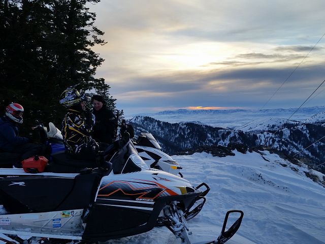 Heading down the trail