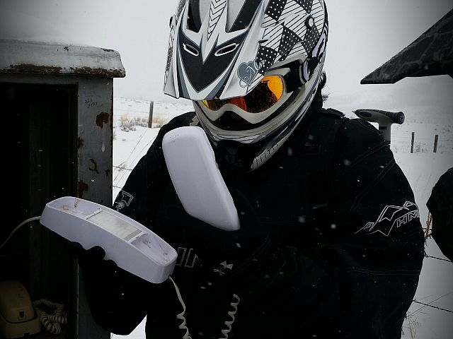 What is this?A working Land line on the trail