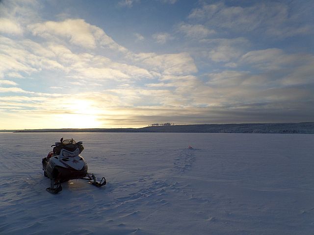 Ice Fishing with a TipUp