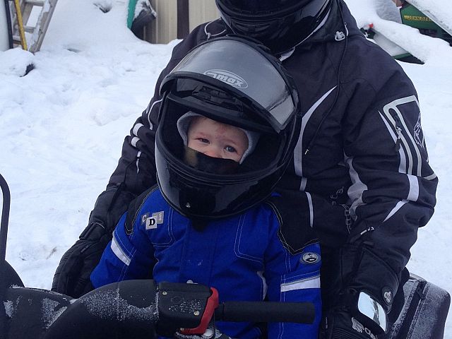 Little Bear out for a ride with Auntie