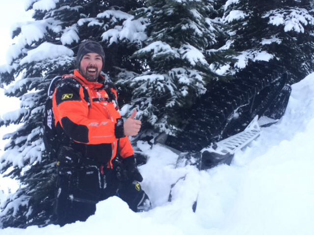 Bit of a throttle party put the sled upside down!