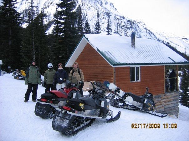 Family snowboard trip in the backcountry