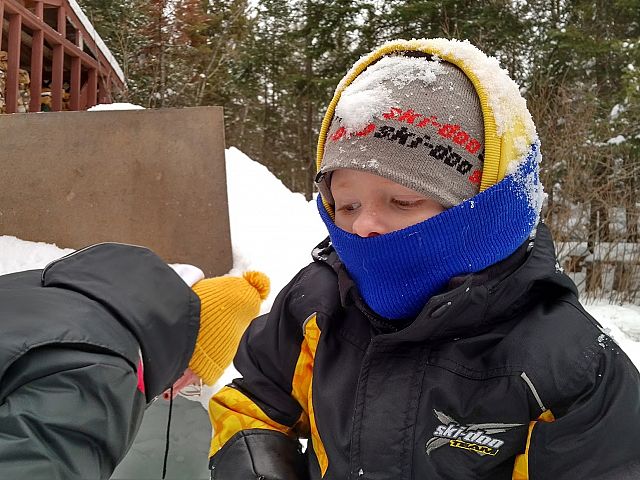 Enjoying the outdoors. 