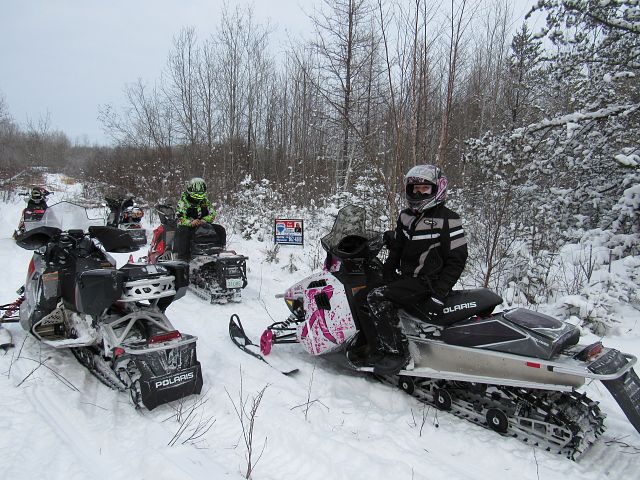 on our trail into the lake