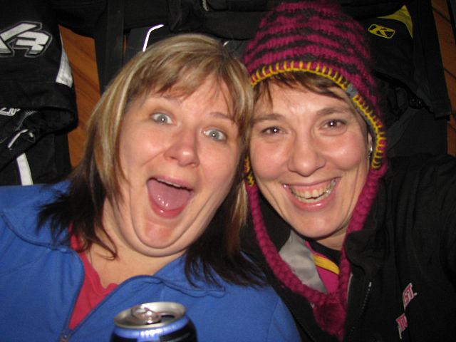 goofing at the shelter