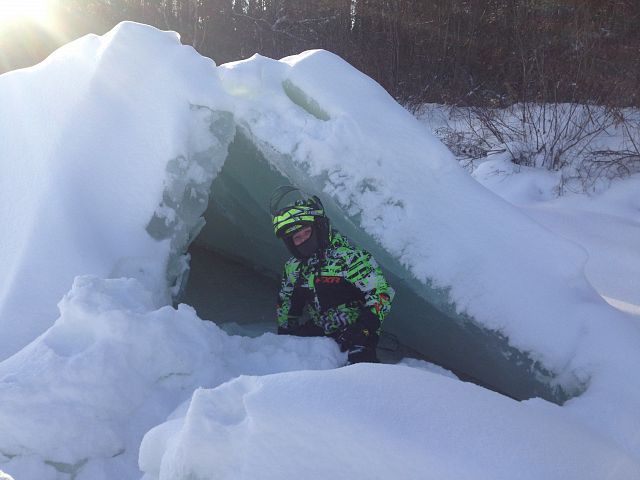 Ice Ridge at the north end of the lake