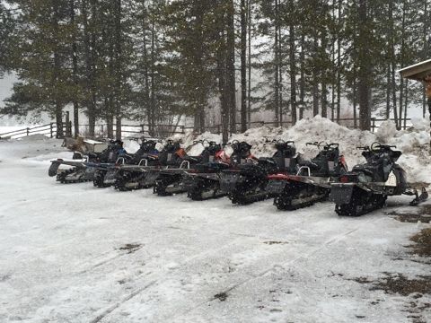 From the rear let er snow