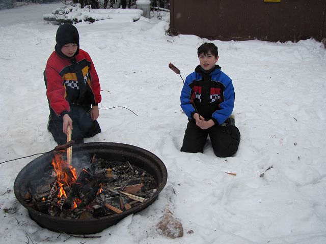 snowmobiling works up an appetite