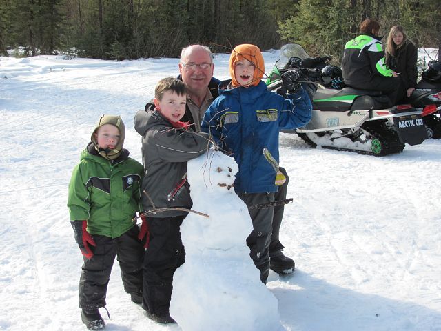 We made a new friend snowmobiling