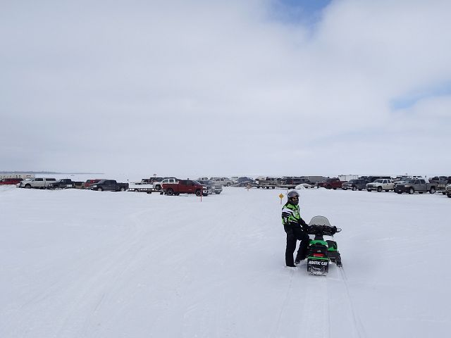 March Madness fishing frenzy. Interlake Snow Trackers Trail 46.