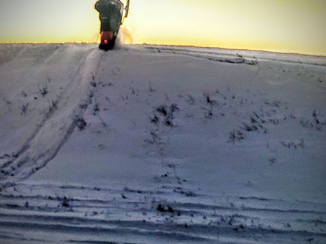 Walking away in the sunset