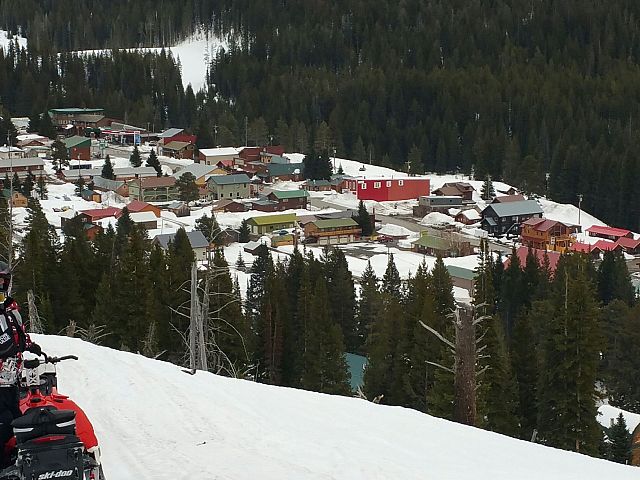 Trail shot with Cooke city in the back ground
