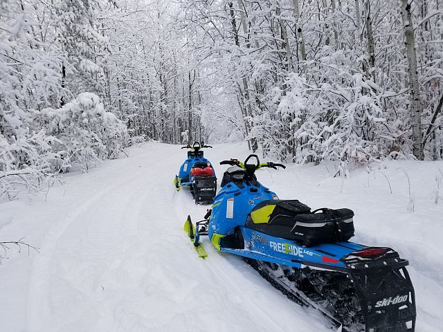Sledding in a winter wonderland