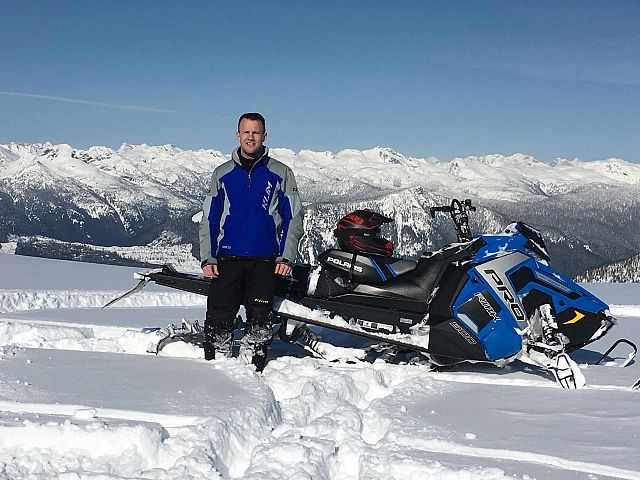 Blue bird day and fresh snow.