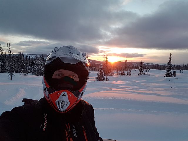 Heading home at sunset