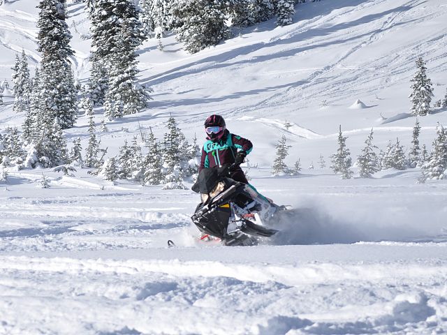 One ski in front of the other 