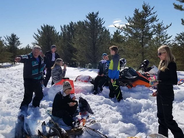 Life is good when you're sledding. Spring 2019