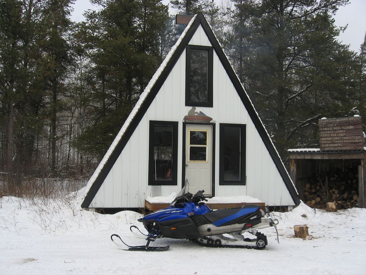 The A-Frame Shelter. South-East Sno-Raiders Snowmobile Club.