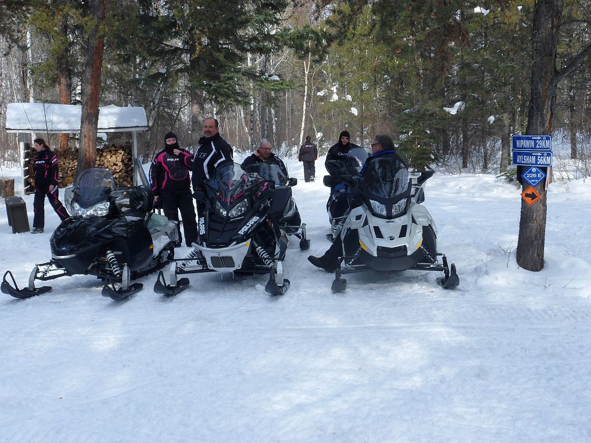 Riding the trails near Nipawin at the Sask Snowmobile Festival