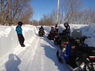 Going for a ride with my family and this was one of the side streets out!  Lots of snow!