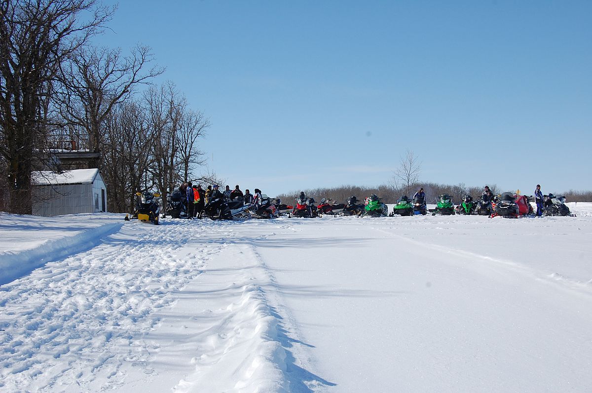 Deloraine group of Southwest Snowtrackers hosted a Family Fun day of visiting, a weiner roast and tobogganing. It was a beautiful sunny day!
