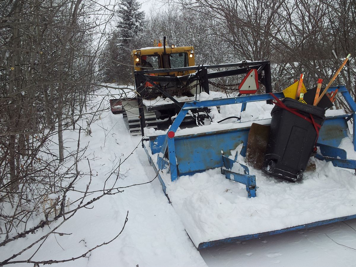 Old drag working with old groomer