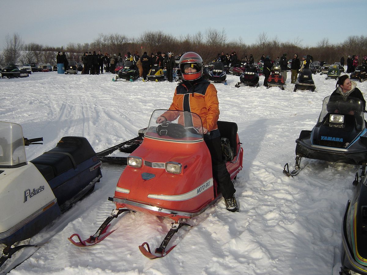 Me with my 1970 Motoski Zephyr at Minnedosa Relic Derby - great day!