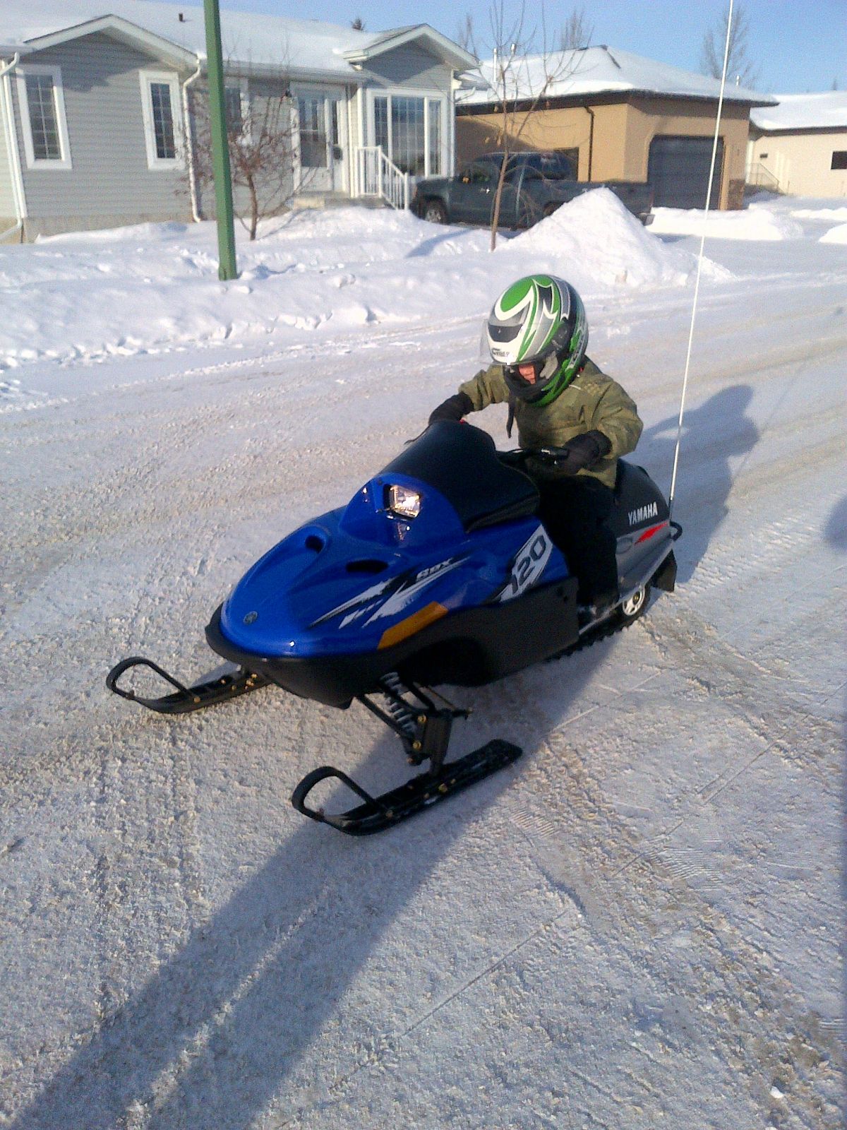 first ride on the new sled 