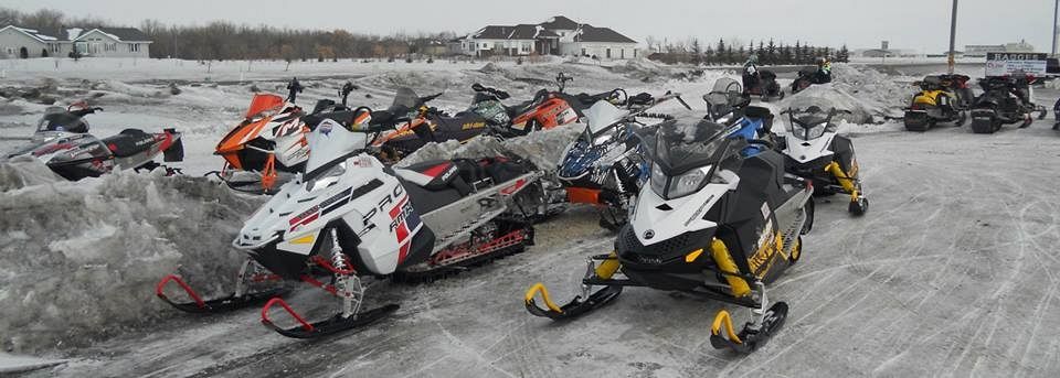 Just a few of the sleds that made it to SnowJam 2014