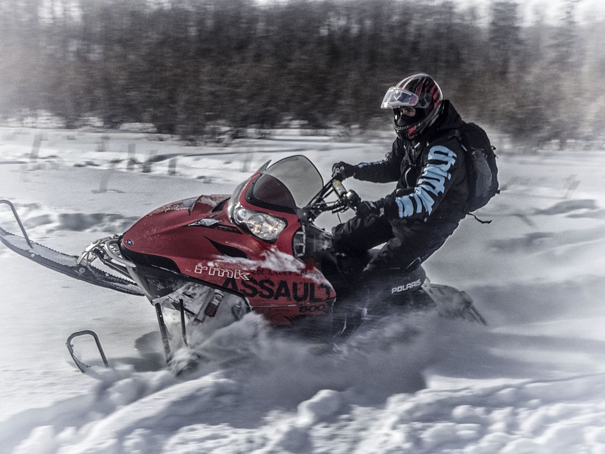 My Buddy Shredding on his brothers sled.