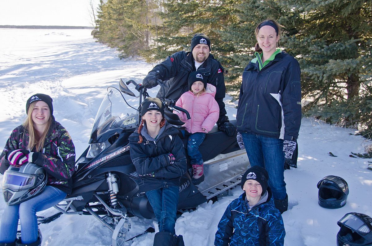 Did some family photo's with the theme of snowmobiling