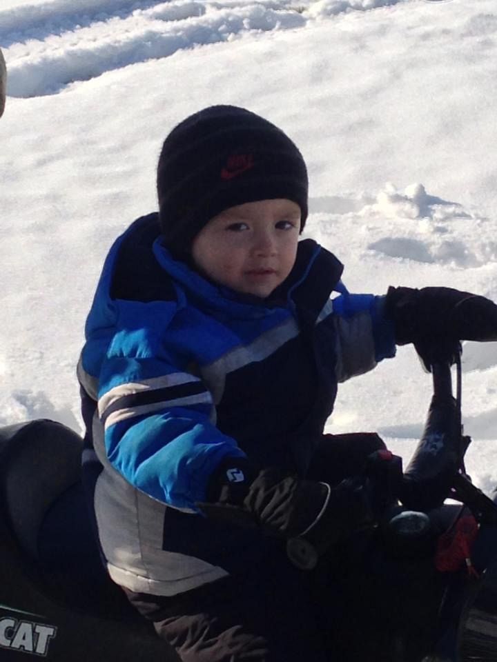 Never to young to start snowmobiling!!