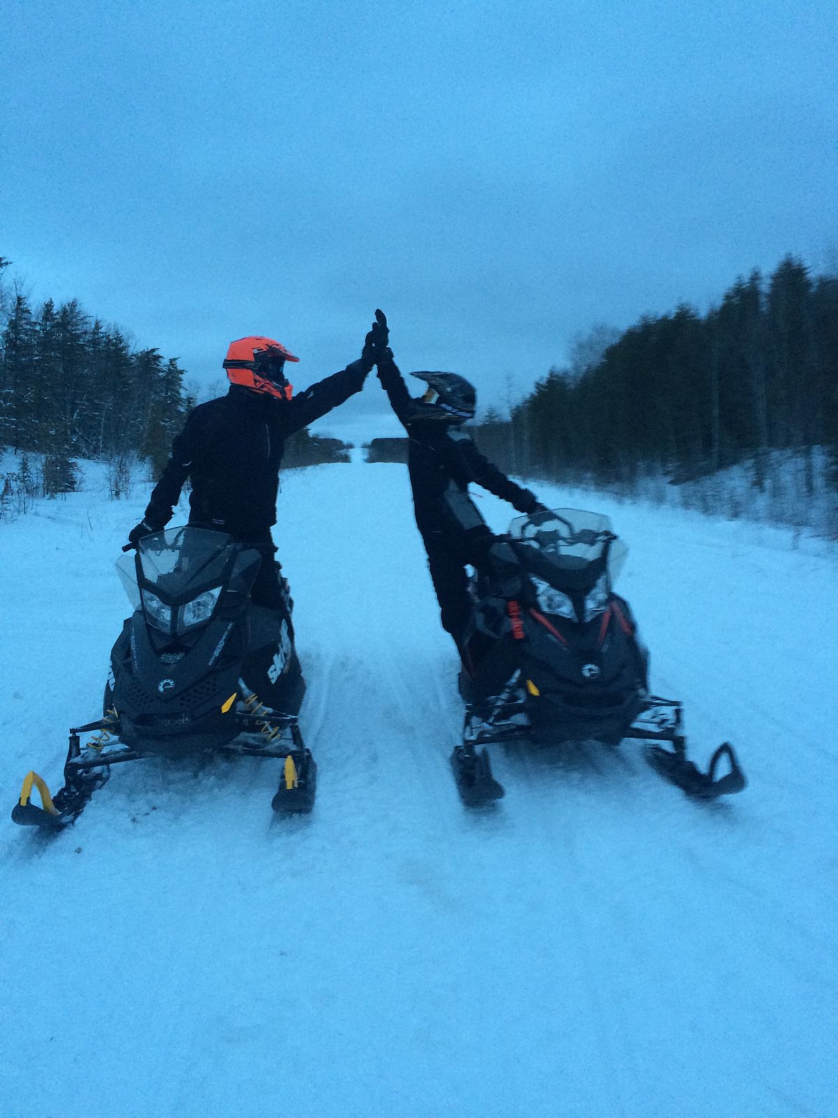 Bro and Sis! Sledding buds 
